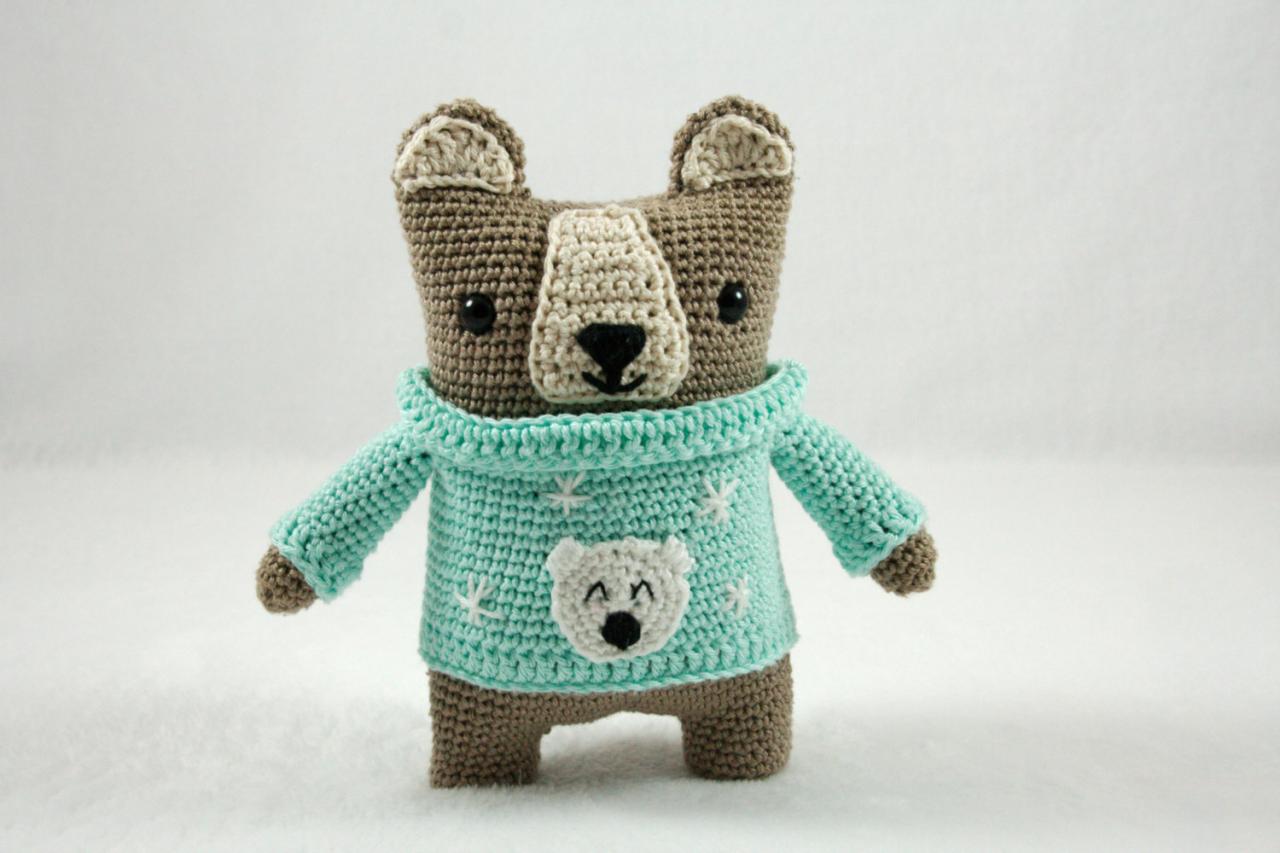 Michel the square Bear - crochet pattern