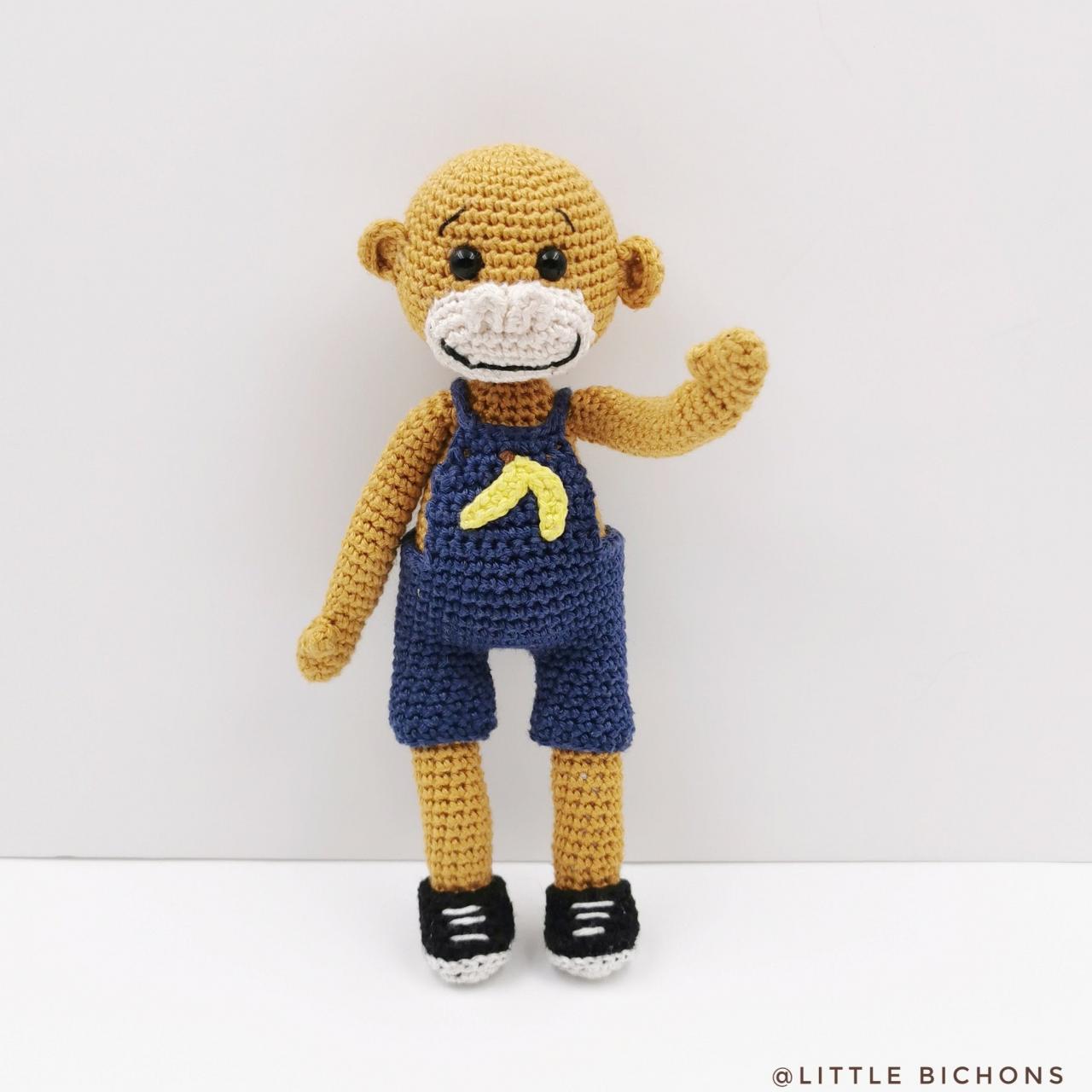 Crochet pattern - Siloh the monkey (complete set)